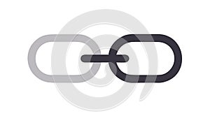 Chain Link URL Connection Icon, vector design Generative AI