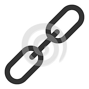 Chain Link Vector Icon Flat Illustration