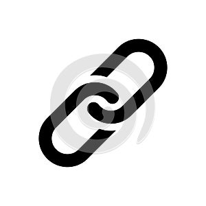 Chain link vector icon isolated on white background. Link icon