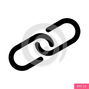 Chain link vector icon in line style design for website design, app, UI, isolated on white background. Editable stroke.