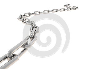 Chain link on a white background