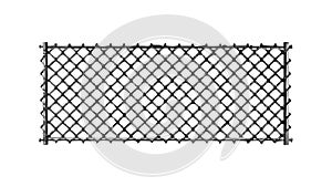 Chain Link Wire Fence Texture Illustration, vector design Generative AI