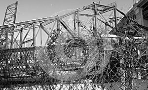 A CHAIN LINKED FENCE - THE FLATS - CLEVELAND - OHIO - USA