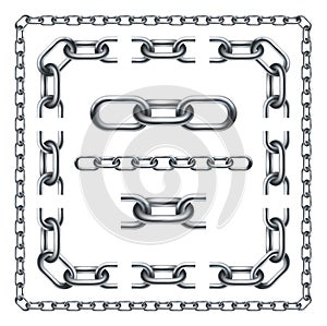 Chain Links Graphic Design Set