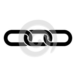 Chain links Interlock icon black color vector illustration flat style image