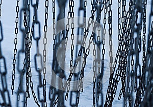 Chain links. A lot of chain links.