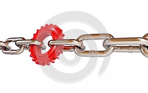 Chain links machine gear