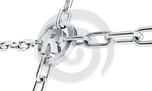 Chain links registered trademark sign 3d Illustrations