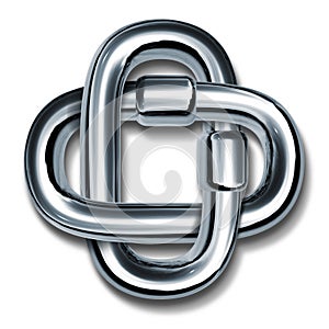 Chain links symbol of strength and unity