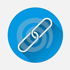 Chain links vector icon. Layers grouped for easy editing illustration. For your design.