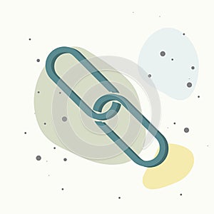 Chain links vector icon on multicolored background