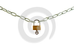 Chain lock with a key