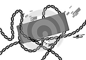 Chain lock with tag