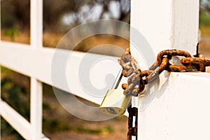 Chain locked gate