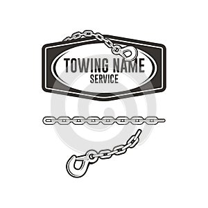 Chain in logo for towing service