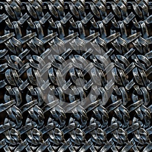 Chain Mail Seamless Pattern, Chain Armour Hauberk Tile Background, Medieval Knight Chainmail Endless Texture