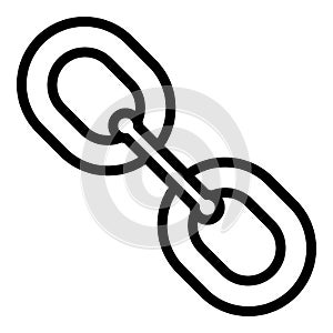 Chain market studies icon, outline style