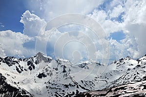 The chain of mountains of the Main Caucasian ridge