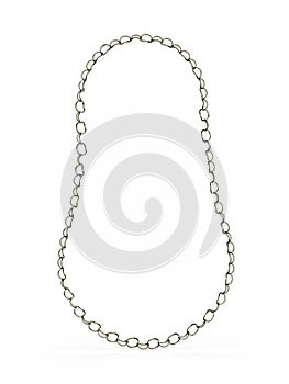 Chain necklace 3d rendering
