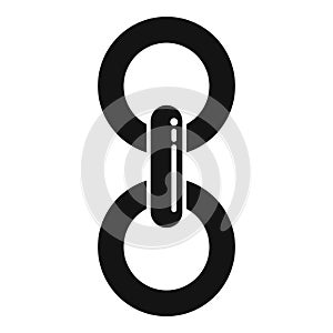 Chain object icon simple vector. Web link