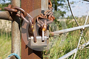 Chain and padlock