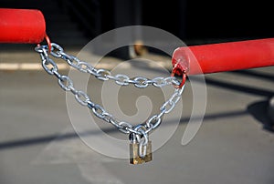 Chain with a padlock