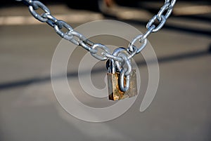 Chain with a padlock