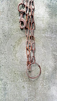 The chain is rusted