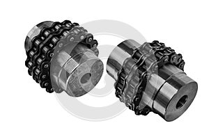 Chain sprocket on a white background