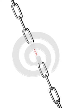 Chain with text-link