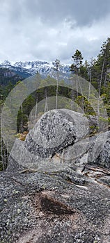 The chain to aide hiking up to the first peak of stawamus chief