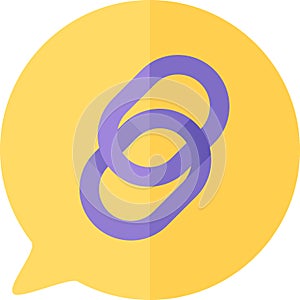 Chain url internet website button icon vector