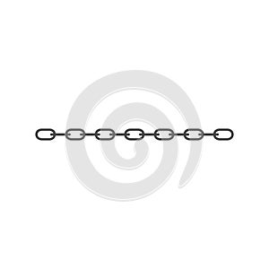 Chain vector icon. Isolated on white background.