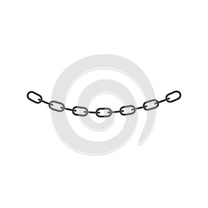 Chain vector icon. Isolated on white background.