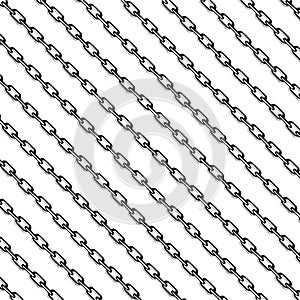 Chain. Vector illustration of a metal chain. Hand drawn chain