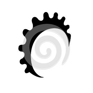 Chain wheel vector logo. Chain wheel icon. Chain wheel illustration