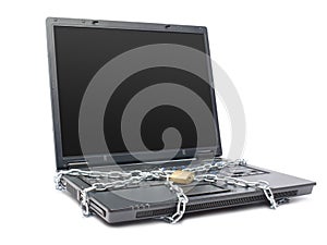 Chained laptop