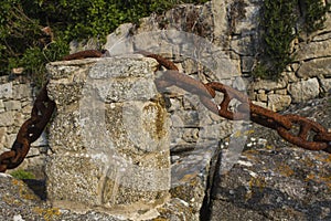 Chained rock columns