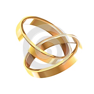 Chained Wedding Rings Composition