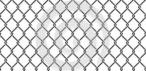 Chainlink fence seamless pattern vector illustration