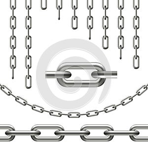 chains curved, seamless and chain link