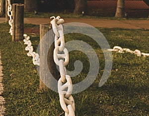 Chains and grass  Buceo Montevideo Uruguay photo