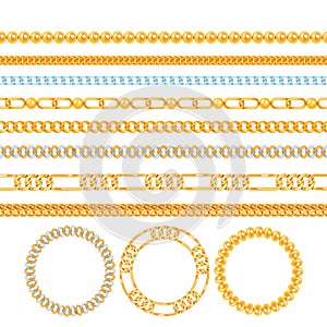 Chains link strength connection vector seamless pattern of metal linked parts and iron equipment protection strong sign
