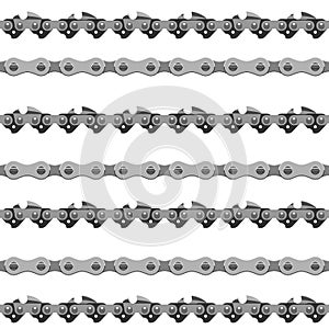 Chains link strength connection vector seamless pattern of metal linked parts and iron equipment protection strong sign