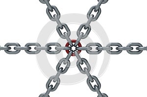 Chains retaining ring