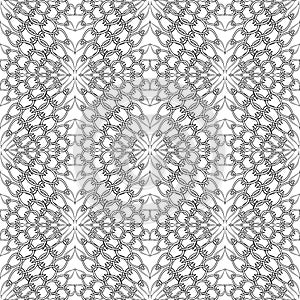 Chains seamless pattern. Vector knitted background. Ornamental lace backdrop. Patterned knit texture. Vintage grid floral ornament