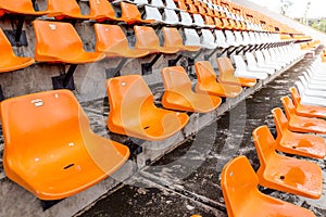 Chair on the amphitheater in the stadium