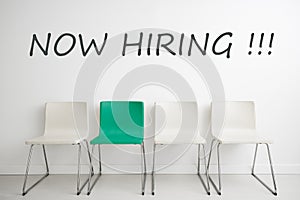 Chair background concept - recruitment hire hiring interview