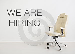 Chair background concept - recruitment hire hiring interview