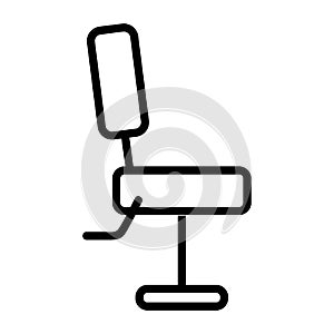 Chair in the barbershop icon vector. Isolated contour symbol illustration